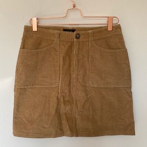 A.P.C. Mini corduroy skirt in tan 36